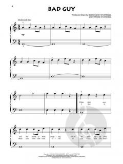 Billie Eilish For Beginning Piano Solo 