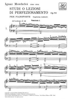 24 Studi O Lezioni Di Piano Perfezionamento Op.70 von Ignaz Moscheles 