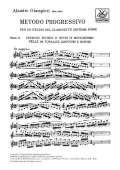 Metodo Progressivo Vol. 2 Clarinet von Alamiro Giampieri 