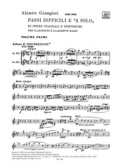 Difficult And Solo Passages From Operatic And Symphonic Works Vol. 1 von Alamiro Giampieri 