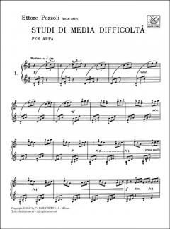 Studi Di Media Difficolta per Arpa Difficult Harp Studies von Ettore Pozzoli 
