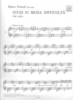 Studi Di Media Difficolta per Arpa Difficult Harp Studies von Ettore Pozzoli 