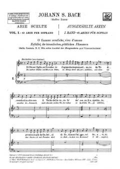 Arie Scelte Dalle Cantate Vol. 1 12 Arias For Soprano von Johann Sebastian Bach 