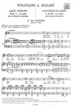 Ausgewählte Arien aus den Opern Band 1 von Wolfgang Amadeus Mozart 