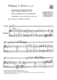 Divertimento K. 581 von Wolfgang Amadeus Mozart 