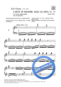 L'arte de rendere agili le dita op.740 von Carl Czerny 