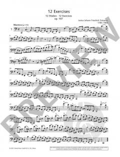 12 Etüden op. 107 von Justus Johann Friedrich Dotzauer 