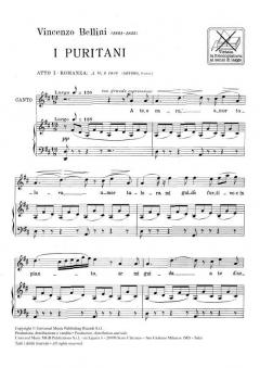 A Te O Cara Tenor Piano Italian From I Puritani von Vincenco Bellini 