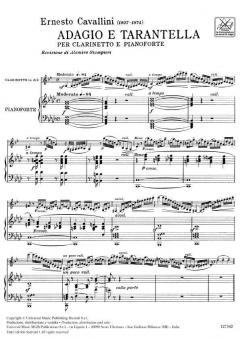 Adagio And Tarantella For Clarinet And Piano von Ernesto Cavallini 