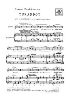 Tu Che Di Gel S/pno It Sei Cinta From Turandot Act3 von Giacomo Puccini 