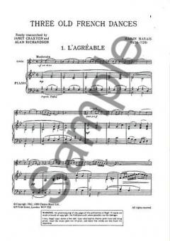 3 Old French Dances von Marais Marin 