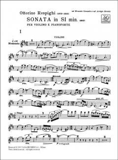 Sonata Bmin Vn/pno von Ottorino Respighi 