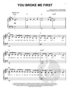 You Broke Me First von Blake Harnage/Tate McRae/Victoria Zaro (Download) 