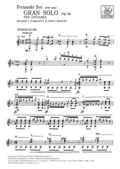 Grand Solo Op.14 von Fernando Sor 