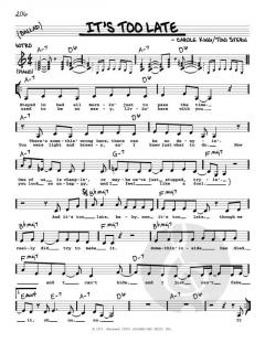 It's Too Late von Toni Stern (Download) 