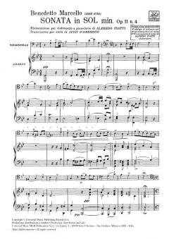 Sonata G Min op. 11 Nr. 4 Viola Piano von Benedetto Marcello im Alle Noten Shop kaufen