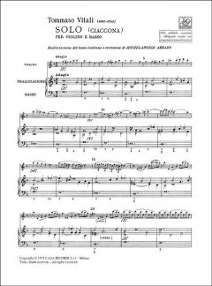 Ciaccona Violin And Basso Continuo von Tommaso Vitali im Alle Noten Shop kaufen