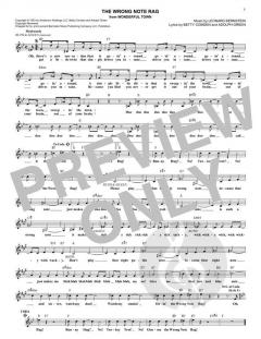 The Wrong Note Rag von Betty Comden (Download) 