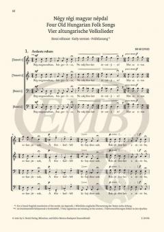 Werke für Männerchor von Béla Bartók 