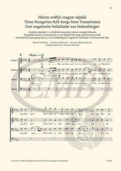 Werke für Männerchor von Béla Bartók 