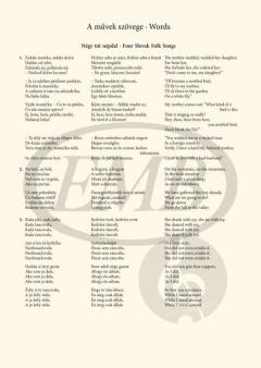 Werke für gemischten Chor von Béla Bartók 