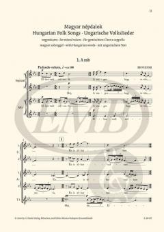 Chorwerke von Béla Bartók 