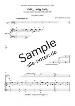 Zum Sanctus (Heilig, heilig) von Franz Schubert 