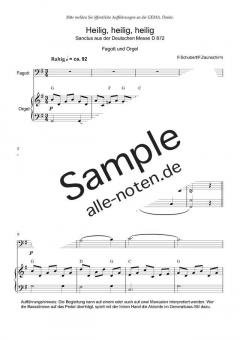 Zum Sanctus (Heilig, heilig) von Franz Schubert 