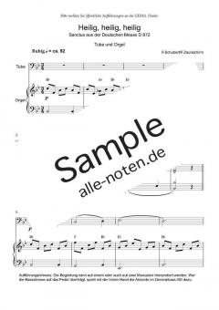 Zum Sanctus (Heilig, heilig) von Franz Schubert 