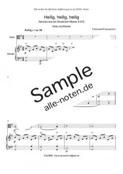 Zum Sanctus (Heilig, heilig) von Franz Schubert 
