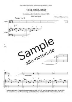 Zum Sanctus (Heilig, heilig) von Franz Schubert 