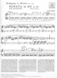 Sonata in C KV 545 von Wolfgang Amadeus Mozart 