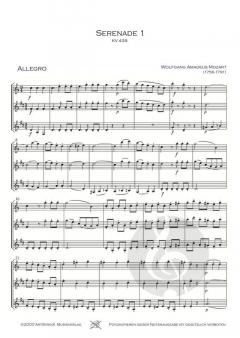 Serenade 1 KV439b von Wolfgang Amadeus Mozart 