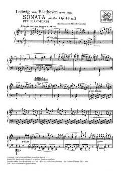 Sonata in G Op.49 Nr.2 von Ludwig van Beethoven 