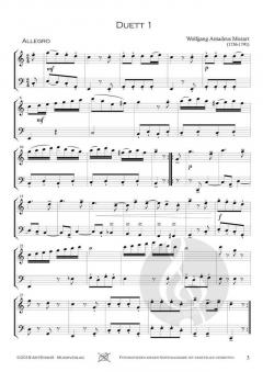 12 kleine Duette KV 487 von Wolfgang Amadeus Mozart 