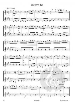 12 kleine Duette KV 487 von Wolfgang Amadeus Mozart 