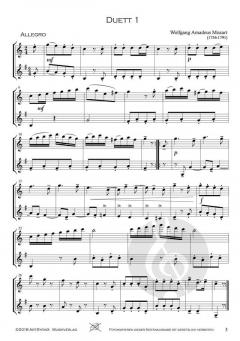 12 kleine Duette KV 487 von Wolfgang Amadeus Mozart 