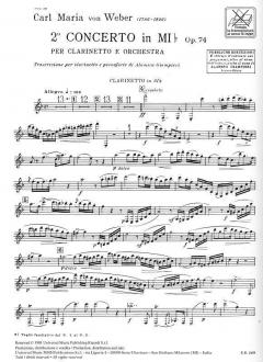 Concerto No.2 In E Flat Op.74 von Carl Maria von Weber 