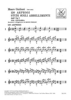120 Arpeggi Studi Sugle Abbelimenti Op.1 von Mauro Giuliani 