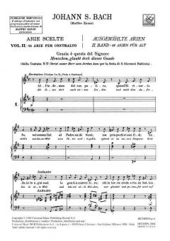 Arie Scelte Dalle Cantate Vol. 2 12 Arias For Contralto von Johann Sebastian Bach 