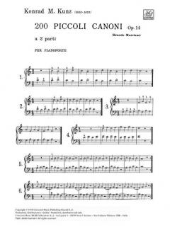 200 Piccoli Canoni Op.14 von Sergio Marciano 