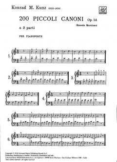 200 Piccoli Canoni Op.14 von Sergio Marciano 