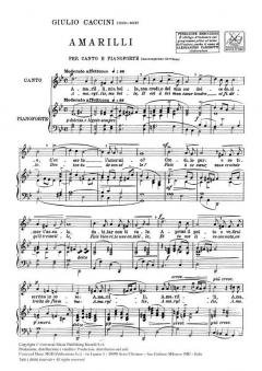 Amarilli Mezzo Soprano Or Baritone von Giulio Caccini 