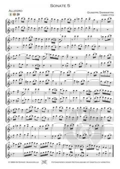 12 Sonaten - Band 2 von Giuseppe Sammartini 