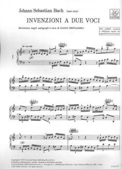 Invenzioni a Due Voci von Johann Sebastian Bach 