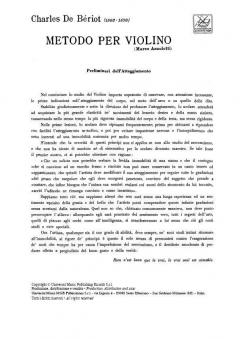 Metodo per Violin Parte 1 Violin Method Vol. 1 von Charles-Auguste de Beriot im Alle Noten Shop kaufen