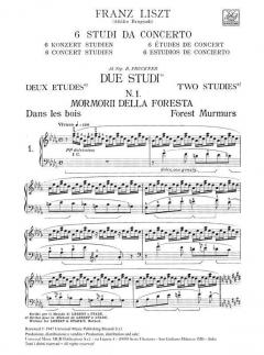 6 Studi Da Concerto Piano von Franz Liszt 