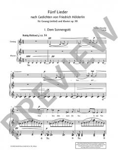 Fünf Lieder op. 99 von Stefan Heucke (Download) 