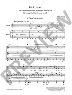 Fünf Lieder op. 99 von Stefan Heucke (Download) 