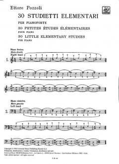 30 Studietti Elementari von Ettore Pozzoli 